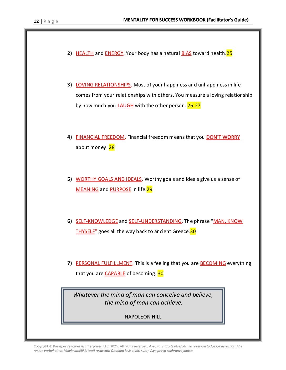 Mentality For Success Workbook Facilitator Guide - Image 7
