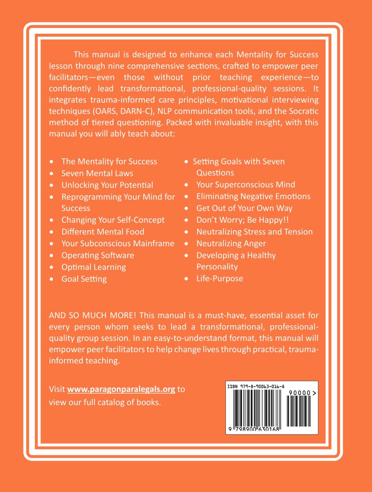 Mentality For Success Workbook Facilitator Enhancement Manual - Image 2